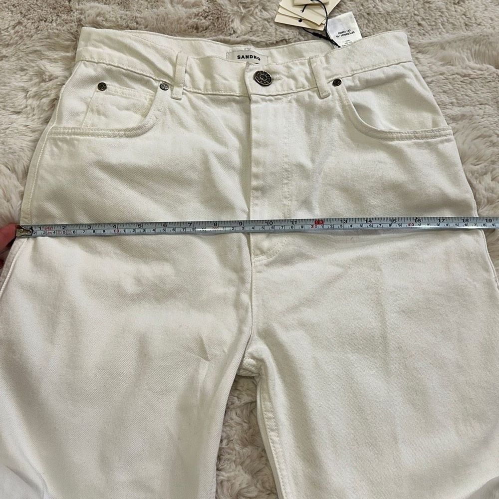 Sandro Denim Jeans White Size 40 - Picture 8 of 11